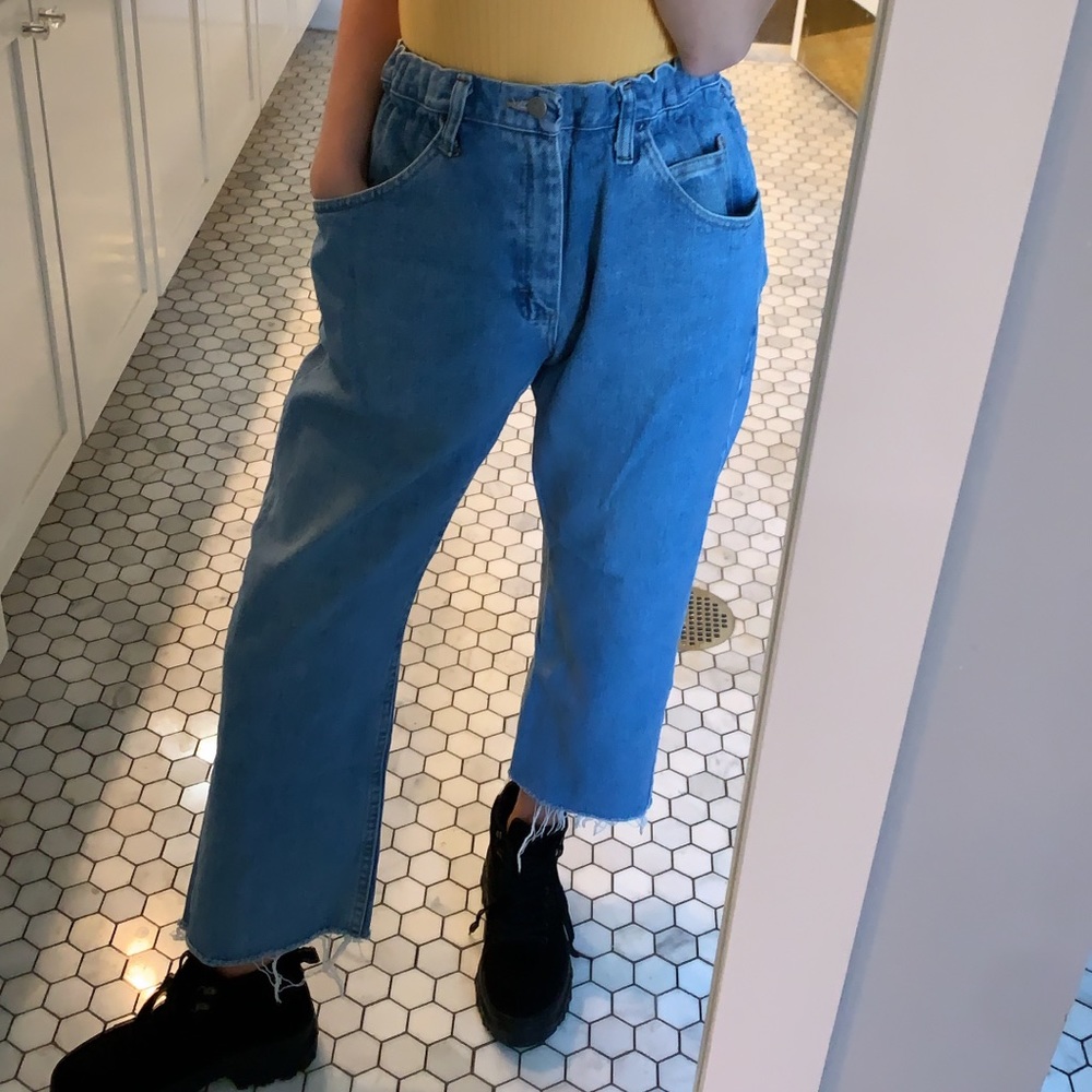 Wrangler jeans with elastic waist band